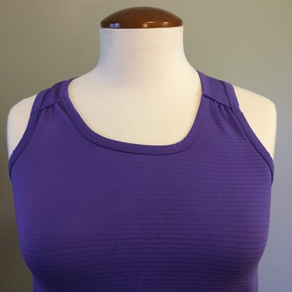 Purple Striped Racerback Tank Top - Picture 5 of 14